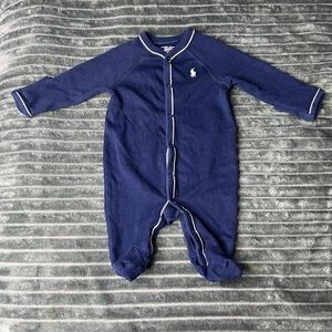 Ralph Lauren onesie with footies. Size Newborn.
